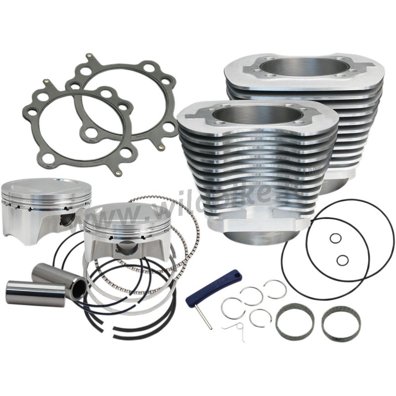 ZYLINDER-KIT 4 " BORE BOLT-IN SILBER VERSTÄRKT110" HARLEY DAVIDSON BIG TWIN/TWIN CAM 07-17