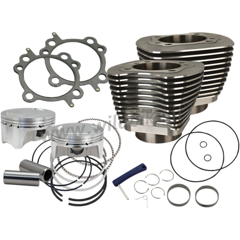 KIT CILINDRI COMPLETI S&S NERO PER AUMENTO 110" HARLEY DAVIDSON BIG TWIN/TWIN CAM 07-17