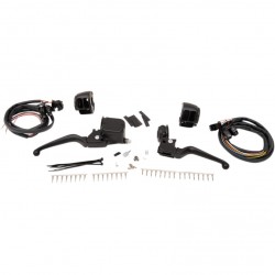 KONTROLLE GLATTE KIT 11/16" SCHWARZEN FÜR LENKER 1" HARLEY DAVIDSON 96-13