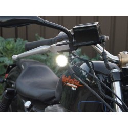 INDICATEURS AVANT DE DIRECTION CLIGNOTANTS BULLET MULTIFONCTIONS CNC2 NOIR CREE LED MOTO CUSTOM ET HARLEY DAVIDSON