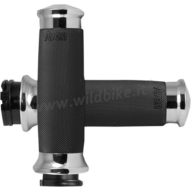 POIGNÉES AVON CUSTOM CONTOUR COMFORT CHROME POUR HARLEY DAVIDSON 86-20