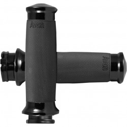 GRIPS AVON CUSTOM CONTOUR COMFORT BLACK FOR HARLEY DAVIDSON 86-20