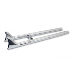 EXHAUSTS MUFFLER SLIP-ON FISHTAIL CHROME FOR INDIAN CHIEF 15-21