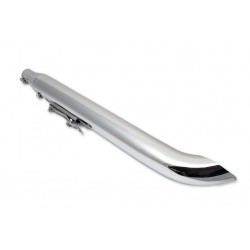 SCARICO MARMITTA UNIVERSALE SLIP ON TURN-OUT DA 85 CM. IN ACCIAIO CROMATO PER MOTO CUSTOM