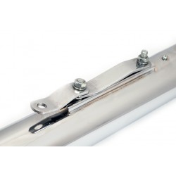 SCARICO MARMITTA UNIVERSALE SLIP ON TURN-OUT DA 85 CM. IN ACCIAIO CROMATO PER MOTO CUSTOM