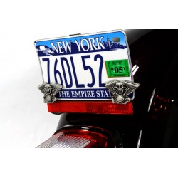 SKULL PANHEAD LICENSE PLATE BOLT SET CUSTOM MOTORCYCLE AND HARLEY DAVIDSON