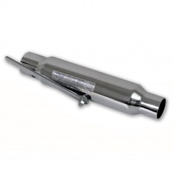 UNIVERSAL EXHAUST MUFFLER VINTAGE SHORT CHROME MOTORCYCLE CUSTOM AND HARLEY DAVIDSON