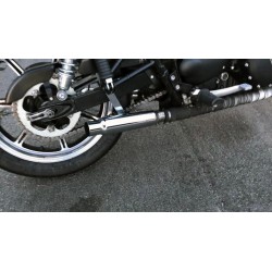 UNIVERSAL EXHAUST MUFFLER VINTAGE SHORT CHROME MOTORCYCLE CUSTOM AND HARLEY DAVIDSON