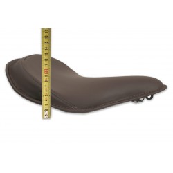 SELLE SOLO RESSORTS CLASSIC EN CUIR COUTURE MARRON GRAND CUSTOM MOTOS ET HARLEY DAVIDSON
