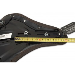 SELLE SOLO RESSORTS CLASSIC EN CUIR COUTURE MARRON GRAND CUSTOM MOTOS ET HARLEY DAVIDSON