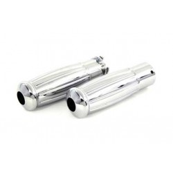 ALUMINIUM BILLET CNC VINTAGE 1" GRIPS CHROME FOR HARLEY DAVIDSON MOTORCYCLES