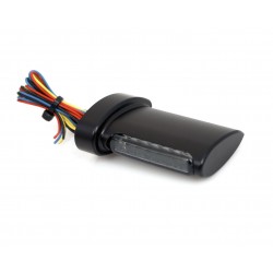 MINI INDICATORI NERI DI DIREZIONE A LED POSTERIORI 3IN1 OMOLOGATI PER  HARLEY DAVIDSON FXD DYNA 96-17