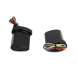 MINI CLIGNOTANTS ARRIERE NOIR LED 3 EN 1 EU APPROUVÉ HARLEY DAVIDSON SOFTAIL 2018-2025