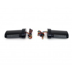 REAR MINI BLACK TURN SIGNALS LED ALL IN ONE EU APPROVED FOR HARLEY DAVIDSON FXST FLST SOFTAIL 87-17