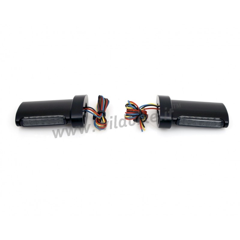 MINI BLINKER HINTEN SCHWARZEN LED 3 IN 1 EU-GENEHMIGT FÜR HARLEY DAVIDSON FXST FLST SOFTAIL 87-17