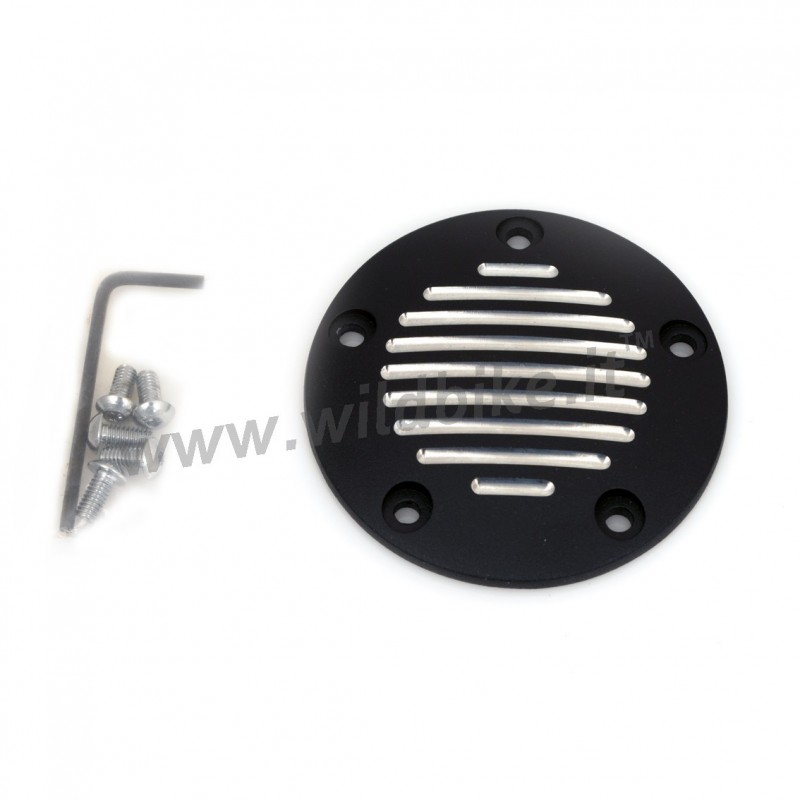 COUVERTURE DE SYSTÈME D'ALLUMAGE RAINURÉE NOIRE HARLEY DAVIDSON TWIN CAM 99-17