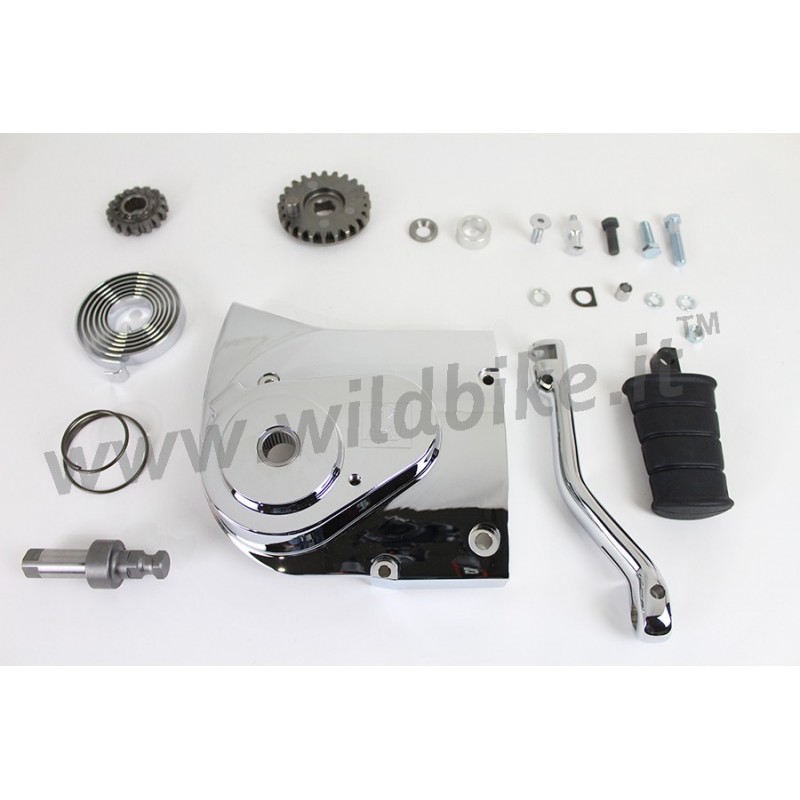 KIT DI AVVIAMENTO MANUALE A PEDALE KICKSTARTER CROMATO HARLEY DAVIDSON XL SPORTSTER 07-20