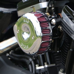 CHROME AIR  CLEANER S&S MINI TEARDROP™ STEALTH FOR HARLEY DAVIDSON XL SPORTSTER 04-20