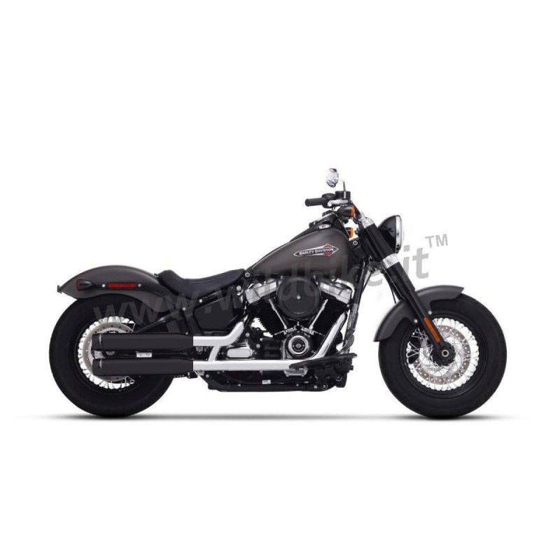 AUSPUFF Schalldämpfer RINEHART SLIP-ON 3.5" SCHWARZEN HARLEY DAVIDSON SOFTAIL 2018-2024