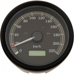 BLACK 220 KMH PROGRAMMABLE SPEEDOMETER 3-3/8" HARLEY DAVIDSON XL SPORTSTER 1999-2003
