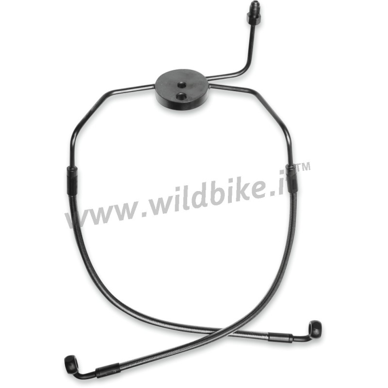 KABEL MAGNUM Edelstahl-Bremsleitung vorn SÄTZE SCHWARZE HARLEY DAVIDSON FLHT ELECTRA GLIDE 94-06