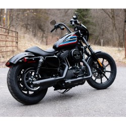 BLACK EXHAUSTS MUFFLERS S&S 3" SLIP ON GN EU APPROVED HARLEY DAVIDSON XL SPORTSTER 14-20