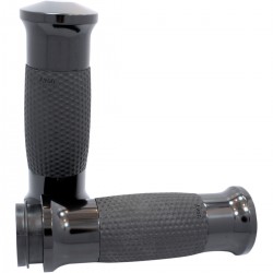 GRIPS AVON GEL 3-RING BLACK FOR HARLEY DAVIDSON FLH FLT TOURING 08-20
