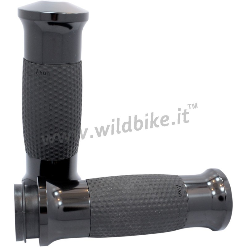 GRIFFE AVON MIT GEL 3-Ring schwarz für HARLEY DAVIDSON FLH FLT TOURING 08-20