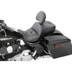 SITZBANK LEDER ROADSOFA™  GEL SCHWARZ MIT RÜCKENLEHNE HARLEY DAVIDSON FLH FLT TOURING 08-23
