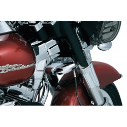 CHROME LOWER TRIPLE TREE WIND DEFLECTOR HARLEY DAVIDSON FLH/FLT TOURING 80-13