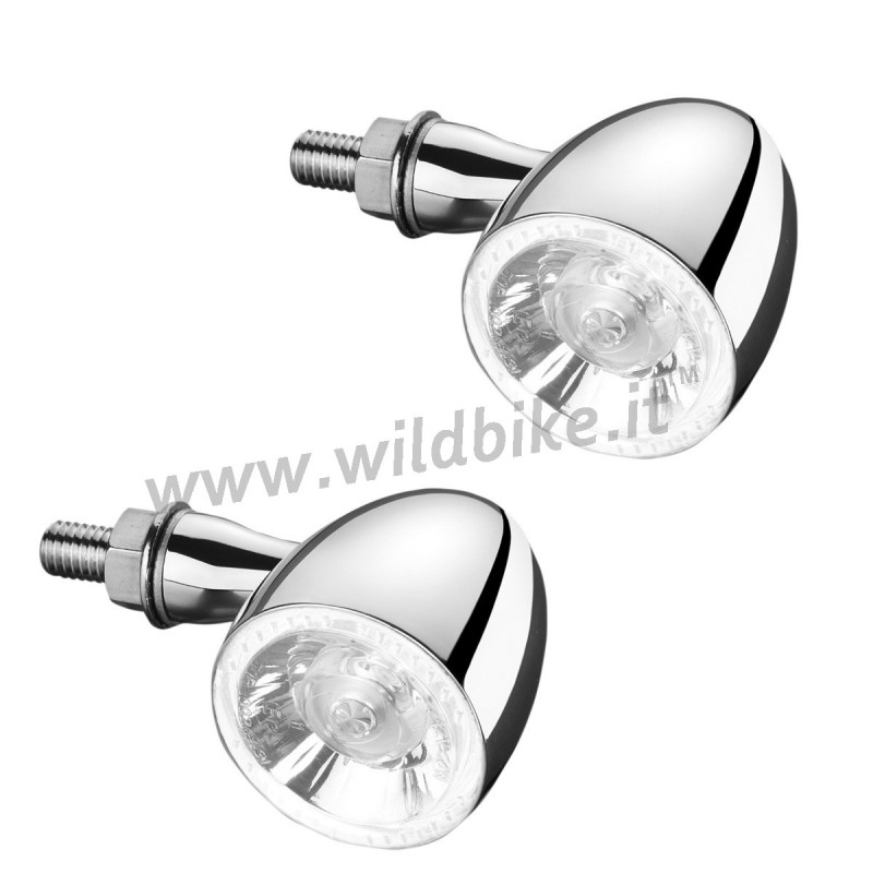 MULTIFUNCTION FRONT INDICATORS EU APPROVED BULLET 1000 CHROME CUSTOM MOTORCYCLES AND HARLEY