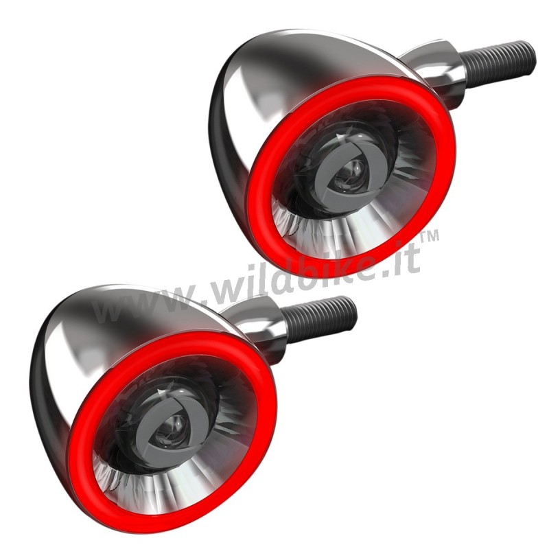 REAR MULTIFUNCTION INDICATORS LED EU APPROVED BULLET 1000 DF CHROME CUSTOM MOTORCYCLES AND HARLEY