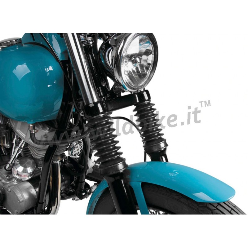 COUVERTURE SOUFFLETS SET NOIR FOURCHE 49 MM 9" HARLEY DAVIDSON FXD DYNA 2006-2017