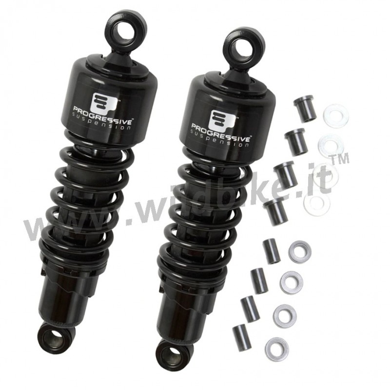 AMMORTIZZATORI POSTERIORI PROGRESSIVE SERIE 412 NERI 12" AT HARLEY DAVIDSON XL SPORTSTER 04-20