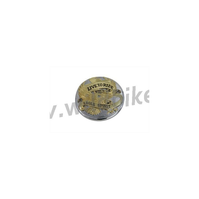COPERCHIO ISPEZIONE PUNTERIE LIVE TO RIDE 3D GOLD HARLEY DAVIDSON XL SPORTSTER 04-20