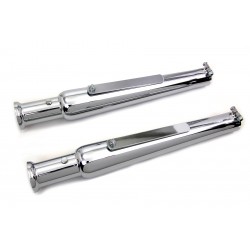 SILENCIEUX D'ÉCHAPPEMENTS UNIVERSELLE 50 CM VINTAGE BELL END CHROME POUR MOTO