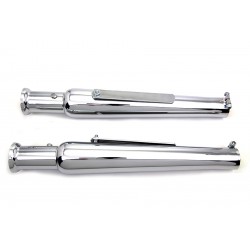 SCARICHI MARMITTE UNIVERSALI 50 CM CROMATI VINTAGE BELL END PER MOTO