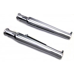 SILENCIEUX D'ÉCHAPPEMENTS UNIVERSELLE 50 CM VINTAGE BELL END CHROME POUR MOTO