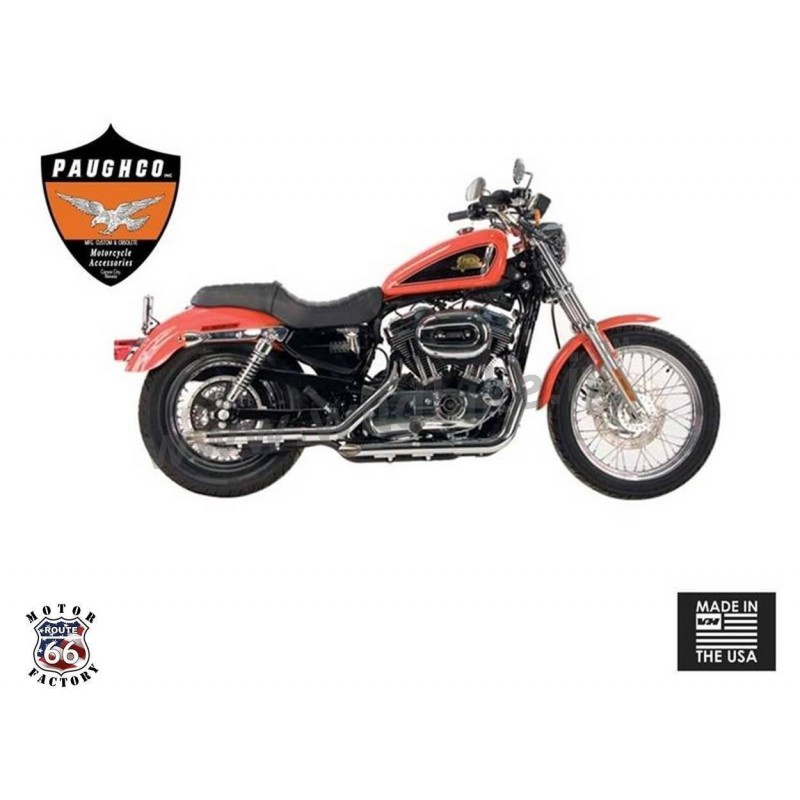 SCARICHI MARMITTE PAUGHCO DRAG PIPES 40" CROMATI HARLEY DAVIDSON XL SPORTSTER 07-20