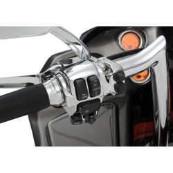 COUVERTURE COMMUTATEUR RADIO/CRUISE CHROME DE GUIDON HARLEY DAVIDSON FLHR FLHT TOURING 08-13