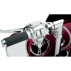COUVERTURE COMMUTATEUR RADIO/CRUISE CHROME DE GUIDON HARLEY DAVIDSON FLHR FLHT TOURING 08-13