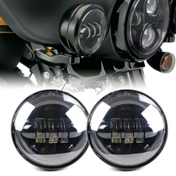 KIT PHARE ET FEUX AUXILIAIRES LED NOIR HOMOLOGUÉ UE HARLEY DAVIDSON FLH FLT TOURING 94-13