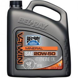 MOTOR OIL BEL RAY 4 STROKES MINERAL 20W50 4 LT. HARLEY DAVIDSON AND CUSTOM MOTORCYCLE