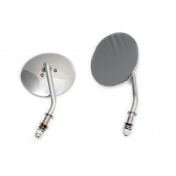 ROUND MIRROR SET CUSTOM DIE-CAST 4" SHORT STEM FOR HARLEY DAVIDSON