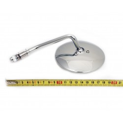 RUNDE SPIEGEL SET CUSTOM DIE-CAST CHROM 4" KURZER STAMM FÜR HARLEY DAVIDSON