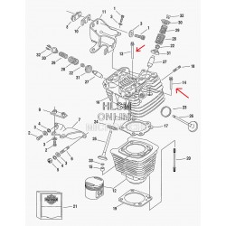 SCHRAUBENBOLZEN IM KIT FÜR MOTORZYLINDERKOPFABDECKUNGEN HARLEY DAVIDSON TWIN CAM 93-17