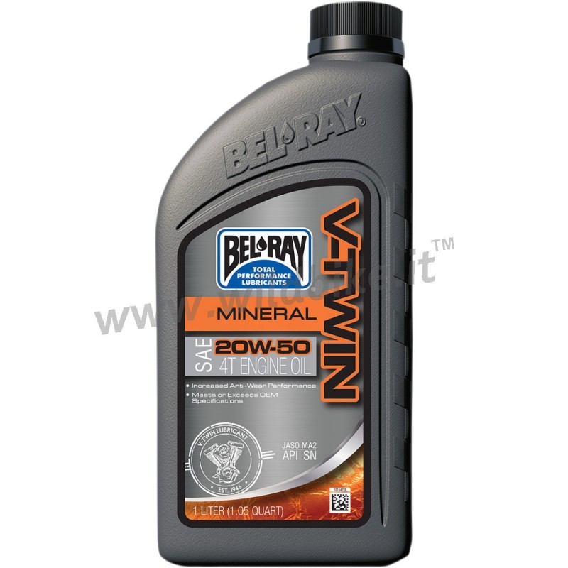 OLIO MOTORE BEL RAY 4 TEMPI MINERALE 20W50 1 LT. PER HARLEY DAVIDSON