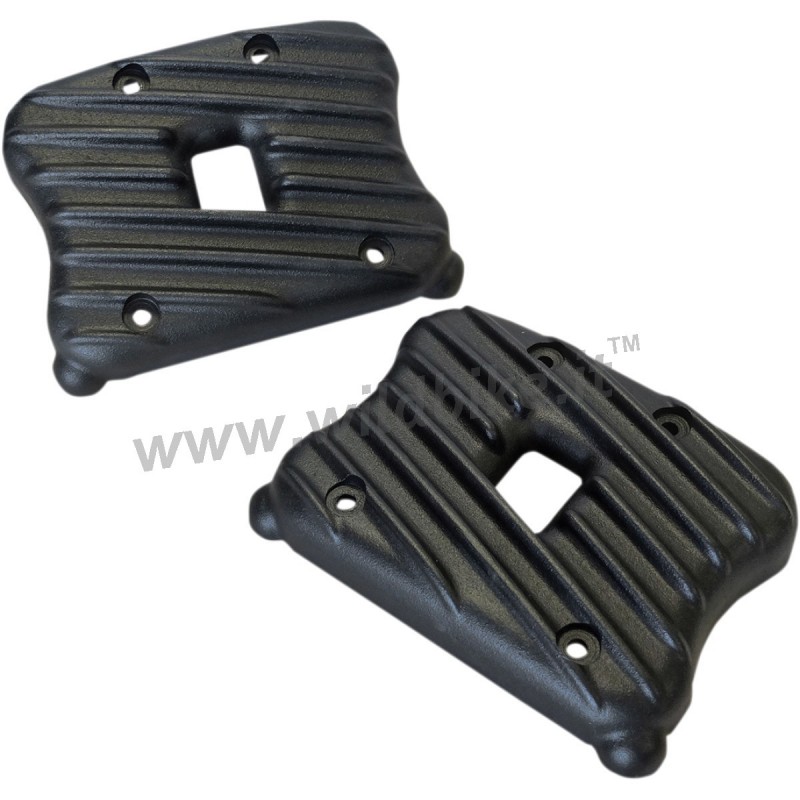 ROCKER BOX TOP COVERS RIBSTER KIT BLACK HARLEY DAVIDSON XL SPORTSTER 04-20