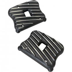 ROCKER BOX TOP COVERS RIBSTER  BLACK OUT KIT BLACK HARLEY DAVIDSON XL SPORTSTER 04-20
