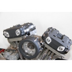 MOTORROCKERKOPFABDECKUNGEN KIT XR-STYLE SCHWARZE HARLEY DAVIDSON XL SPORTSTER 04-20